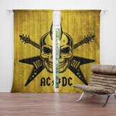 Závěs ACDC Lebka: 2ks 140x250cm