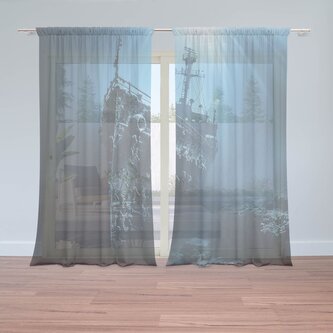 Záclony Vrak lodi na dně moře: 2ks 150x250cm Záclony Vrak lodi na dně moře: 2ks 150x250cm