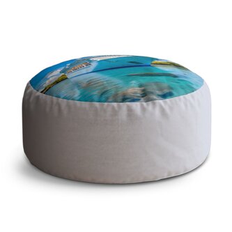 Taburet Circle Luxusní výletní loď v tropickém ráji: 38x48 cm