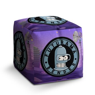 Taburet Cube Futurama Bender Planeta s vysílači: 40x40x40 cm
