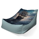 Dětský sedací vak Lounge Plachetnice mezi skalami: 80 x 95 x 50 cm