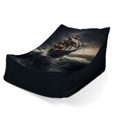 Dětský sedací vak Lounge Plachetnice v rozbouřených vodách: 80 x 95 x 50 cm