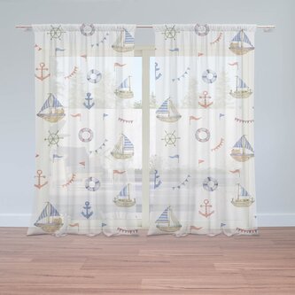 Záclony Na vlnách oceánu: 2ks 150x250cm