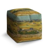 Taburet Cube Sklizeň - Vincent van Gogh: 40x40x40 cm