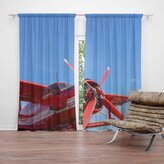 Závěs Červené letadlo: 2ks 140x250cm