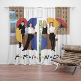 Závěs Seriál přátelé FRIENDS Gauč u fontány: 2ks 140x250cm