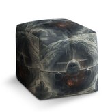 Taburet Cube Letadlo v bouři: 40x40x40 cm