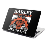 Samolepka na notebook Harley-Davidson Live to ride: 38x26 cm