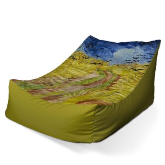 Sedací vak Lounge Pšeničné pole s vránami - Vincent van Gogh: 120 x 100 x 80 cm