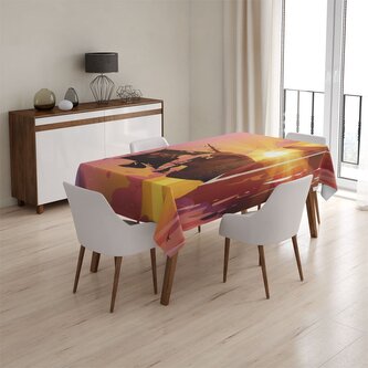 Ubrus Pirátská loď při západu slunce: 90x90 cm