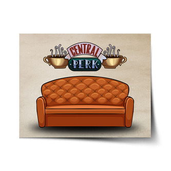 Plakát Seriál přátelé CENTRAL PERK Gauč: 90x60 cm