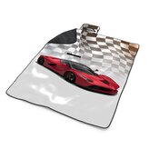 Plážová deka Ferrari Závodní vlajka: 200x140 cm