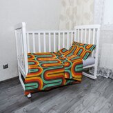 Dětské povlečení do postýlky Retro vlny: 130x90 / 40x60