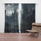 Závěs Zaklínač Hrad: 2ks 140x250cm