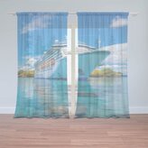 Záclony Luxusní výletní loď v tropickém ráji: 2ks 150x250cm