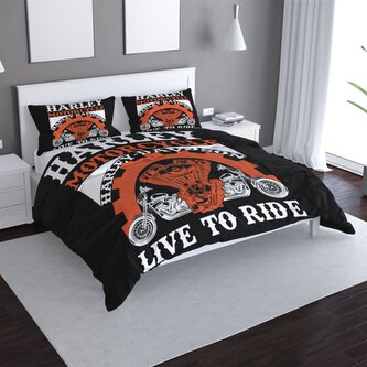 Povlečení Harley-Davidson Live to ride: 140x220 / 90x70