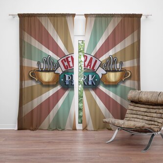 Závěs Seriál přátelé CENTRAL PERK Abstrakce: 2ks 140x250cm