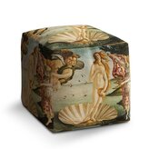 Taburet Cube Zrození Venuše - Sandro Botticelli: 40x40x40 cm