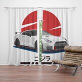Závěs Nissan GTR 35 Japonské slunce: 2ks 140x250cm