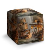 Taburet Cube Plachetnice ve vlnách: 40x40x40 cm