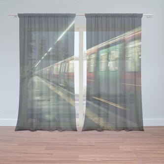 Záclony Metro v tmavé stanici: 2ks 150x250cm Záclony Metro v tmavé stanici: 2ks 150x250cm
