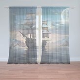 Záclony Plachetnice mezi skalami: 2ks 150x250cm