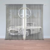 Záclony Mercedes-Benz 300 SL Šedé pozadí: 2ks 150x250cm