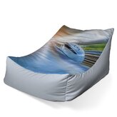 Dětský sedací vak Lounge Rychlovlak projíždějící nádražím: 80 x 95 x 50 cm