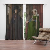 Závěs Svatba manželů - Jan van Eyck: 2ks 140x250cm