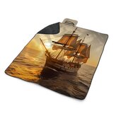 Plážová deka Plachetnice na klidném moři: 200x140 cm