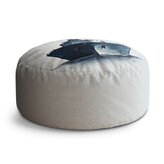 Taburet Circle Válečná loď na klidném moři: 38x48 cm