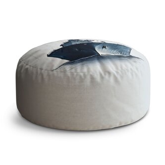 Taburet Circle Válečná loď na klidném moři: 38x48 cm