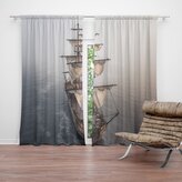 Závěs Plachetnice na klidném moři: 2ks 140x250cm