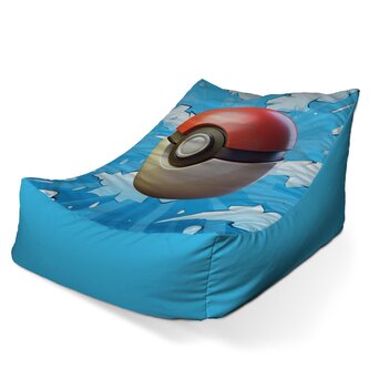 Dětský sedací vak Lounge Pokemon ball Obloha: 80 x 95 x 50 cm
