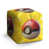 Taburet Cube Pokemon ball Exploze: 40x40x40 cm