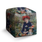 Taburet Cube Dvě sestry (Na Terase) - Pierre-Auguste Renoir: 40x40x40 cm