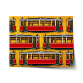 Plakát Pražské historické tramvaje Žlutý Pattern: 60x40 cm