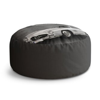 Taburet Circle Mercedes-Benz 300 SL Šedé pozadí: 38x48 cm