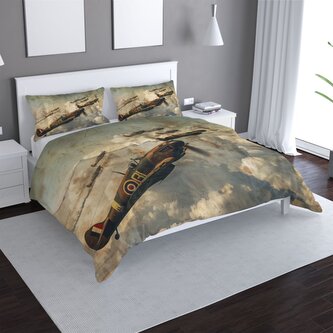 Povlečení Stíhačky Spitfire v letecké bitvě: 140x220 / 90x70 Povlečení Stíhačky Spitfire v letecké bitvě: 140x220 / 90x70