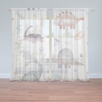 Záclony Malovaní dinosauři: 2ks 150x250cm