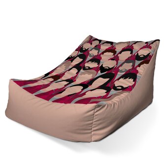 Dětský sedací vak Lounge Money heist Anonymní tváře: 80 x 95 x 50 cm