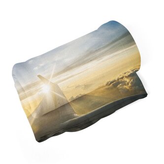 Deka Křídlo letadla nad mraky: 150x120 cm