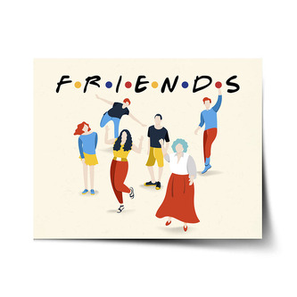 Plakát Seriál přátelé FRIENDS Postavy: 60x40 cm