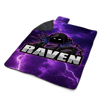 Plážová deka FORTNITE RAVEN Fialová bouře: 200x140 cm Plážová deka FORTNITE RAVEN Fialová bouře: 200x140 cm