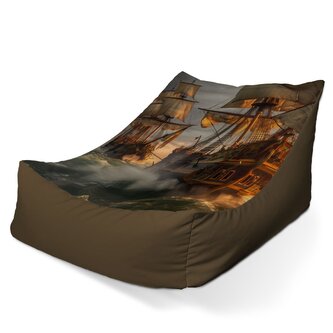 Dětský sedací vak Lounge Plachetnice ve vlnách: 80 x 95 x 50 cm