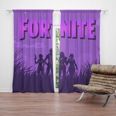 Závěs FORTNITE Fialová silueta: 2ks 140x250cm