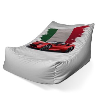 Sedací vak Lounge Ferrari Italská vlajka: 120 x 100 x 80 cm