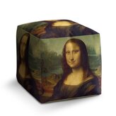 Taburet Cube Mona Lisa - Leonardo da Vinci: 40x40x40 cm