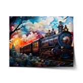 Plakát Parní lokomotiva v kouzelné krajině: 60x40 cm