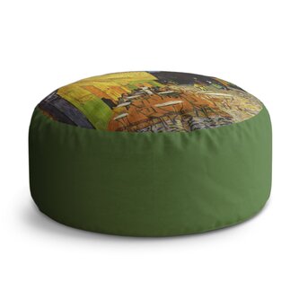 Taburet Circle Terasa kavárny v noci - Vincent van Gogh: 38x48 cm